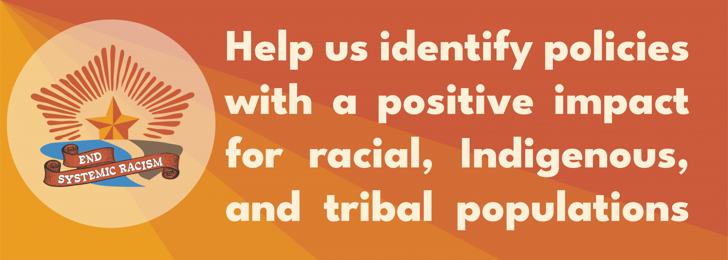 Help us identify policies with a positive impact for racial, Indigenous, and tribal populations